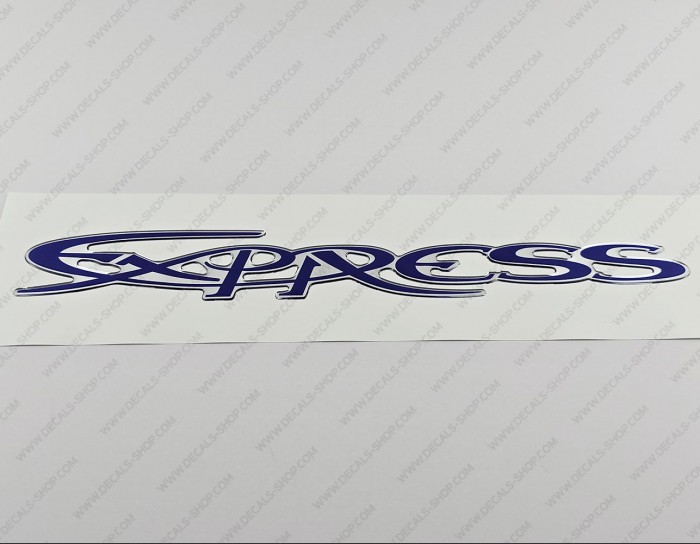 Cruisers Yachts Express Chrome/Blue Raised Domed 3D Decal 17.5" x 2.5" 1pcs. Cruisers Yachts Express Chrome/Blue Raised Domed 3D Decal 17.5" x 2.5" 1pcs.